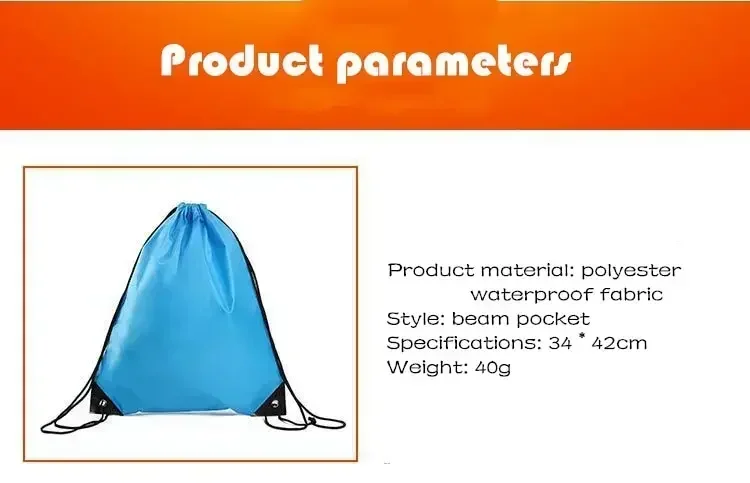 Eco Polyester Bundle Pocket Race Backpack Portable Waterproof Shopping Pack Backpacks Portable Men Women Outdoor Sports Gym Bag