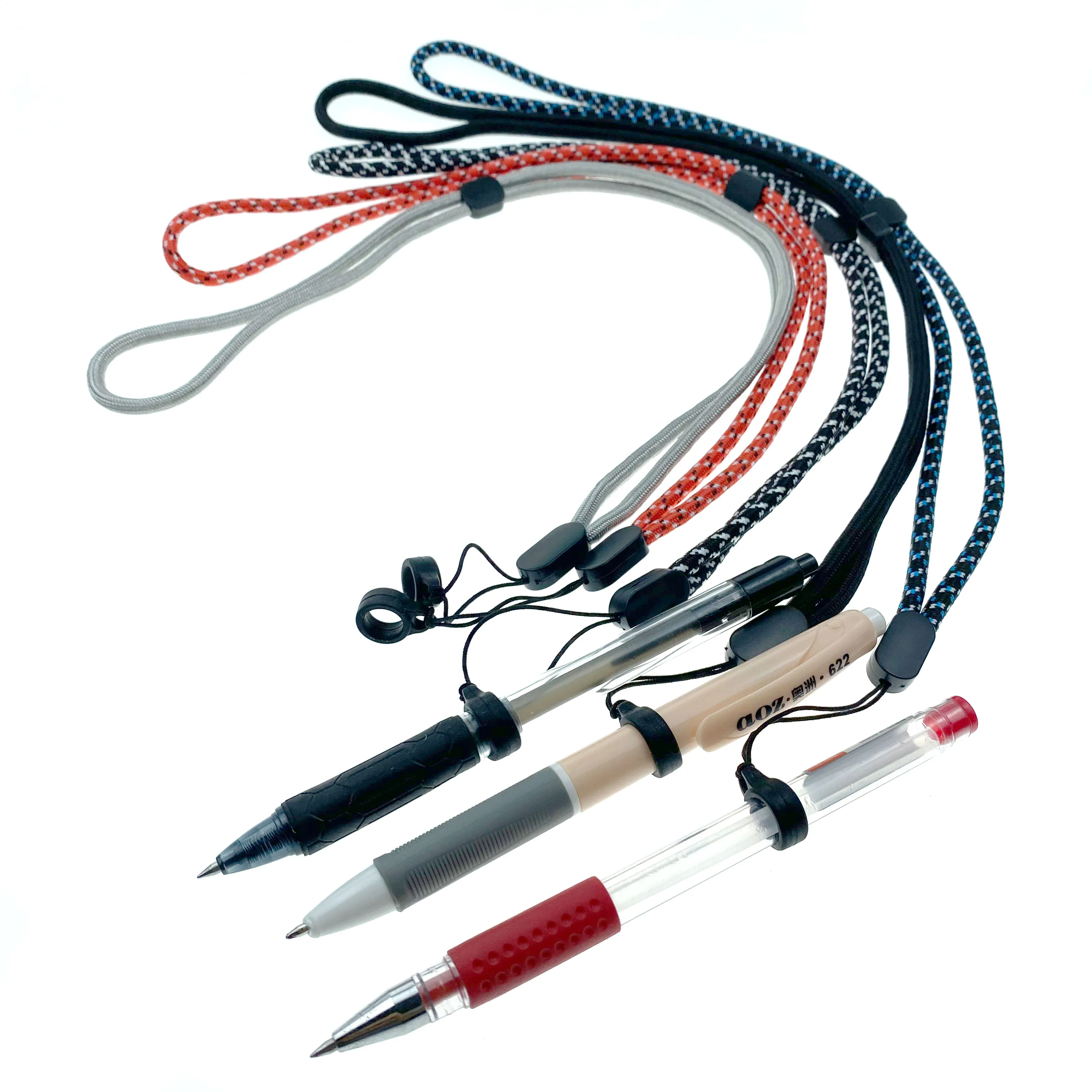 8mm Universal Anti-Lost Toothbrush Pen Necklace Lanyards Ring Portable Anti-Drop Silicone Ring Condenser Pencil Hearing Aid