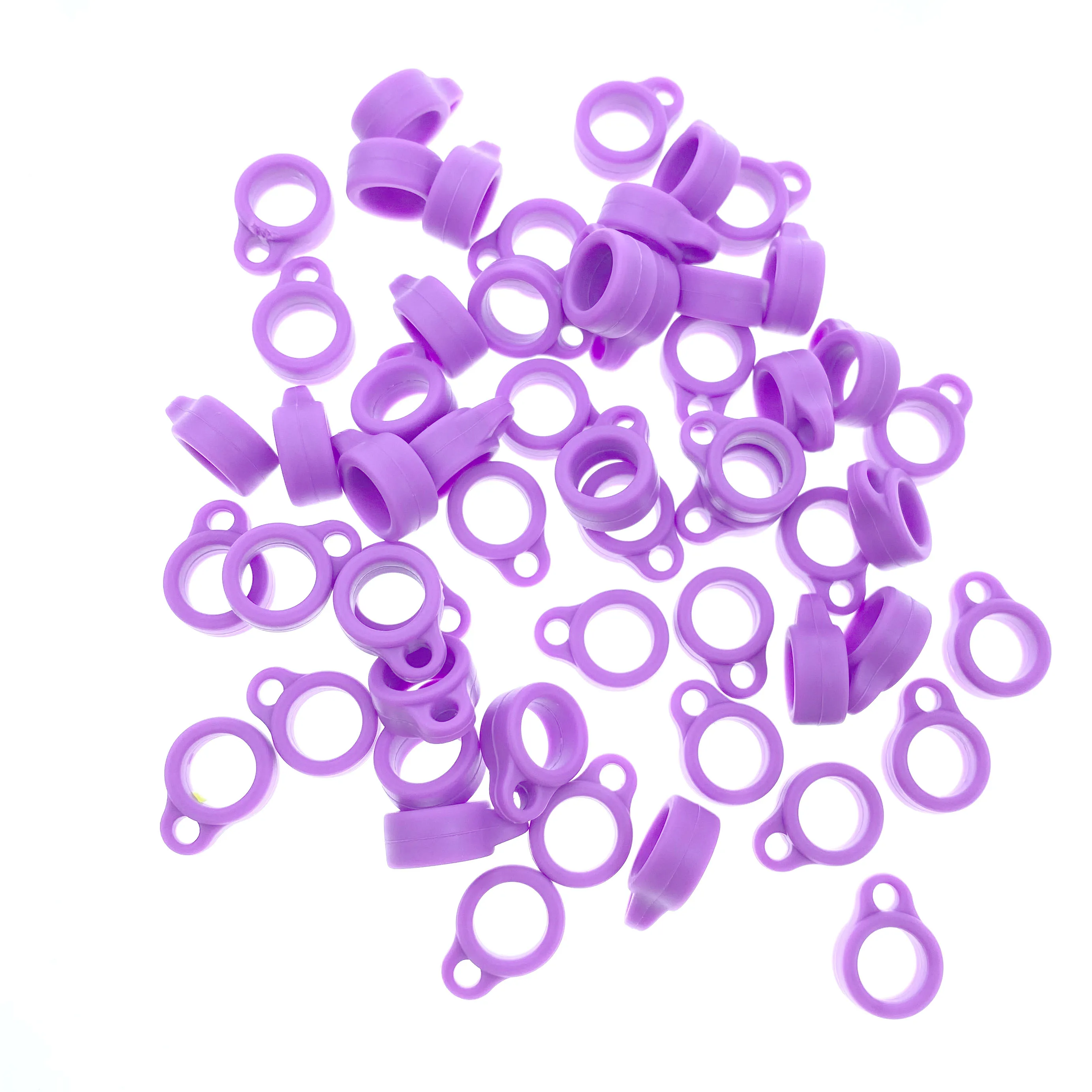8mm Universal Anti-Lost Toothbrush Pen Necklace Lanyards Ring Portable Anti-Drop Silicone Ring Condenser Pencil Hearing Aid