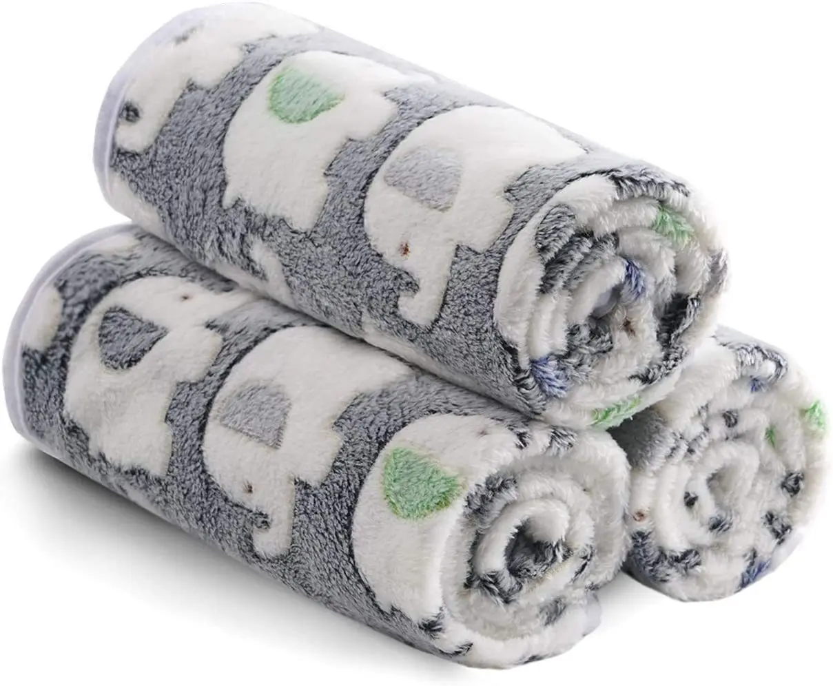 Cute Elephant Baby Blanket Newborn Swaddle Wrap Bedding Soft Warm Infant Quilt Coral Velvet Stroller Cover Babies Accessories