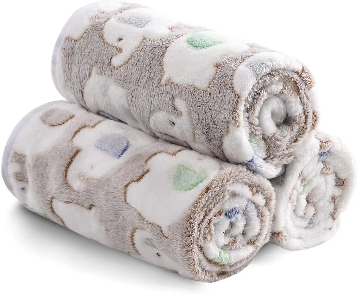 Cute Elephant Baby Blanket Newborn Swaddle Wrap Bedding Soft Warm Infant Quilt Coral Velvet Stroller Cover Babies Accessories