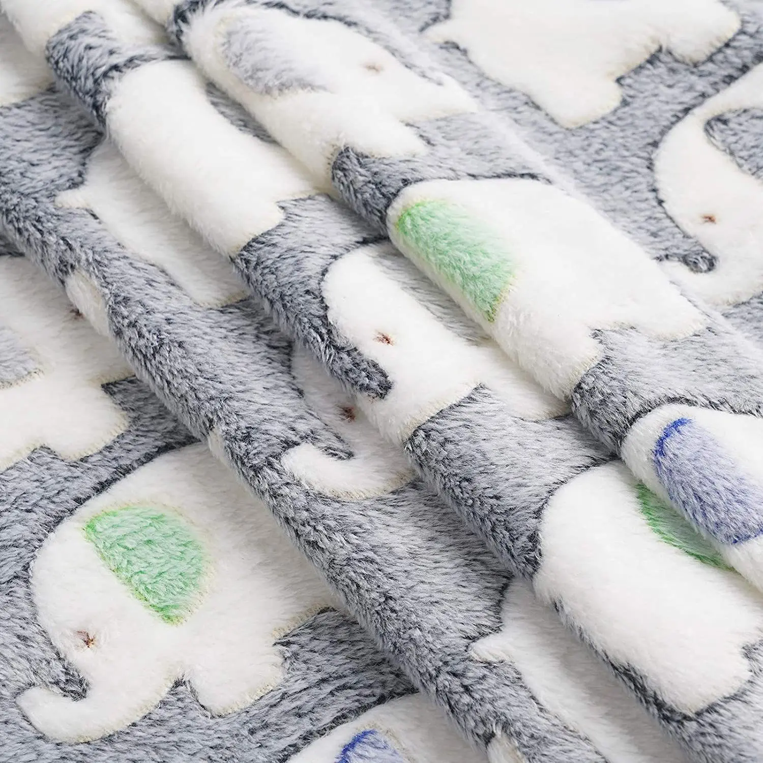 Cute Elephant Baby Blanket Newborn Swaddle Wrap Bedding Soft Warm Infant Quilt Coral Velvet Stroller Cover Babies Accessories