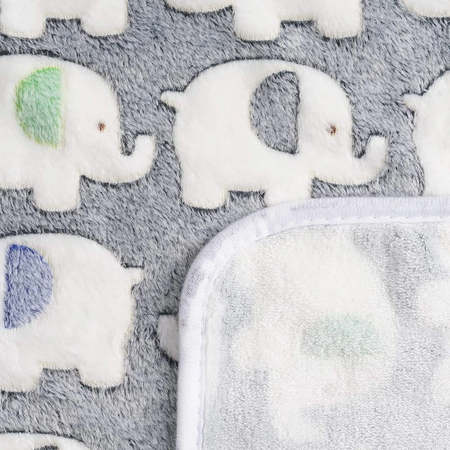 Cute Elephant Baby Blanket Newborn Swaddle Wrap Bedding Soft Warm Infant Quilt Coral Velvet Stroller Cover Babies Accessories