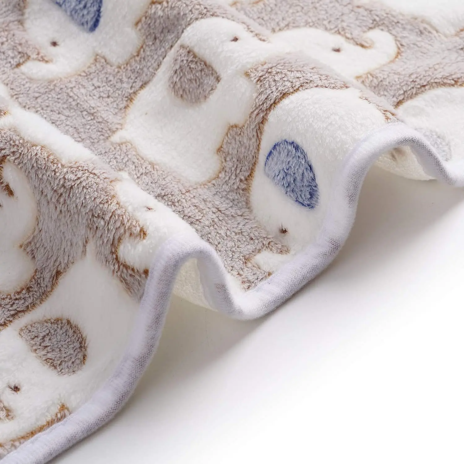 Cute Elephant Baby Blanket Newborn Swaddle Wrap Bedding Soft Warm Infant Quilt Coral Velvet Stroller Cover Babies Accessories
