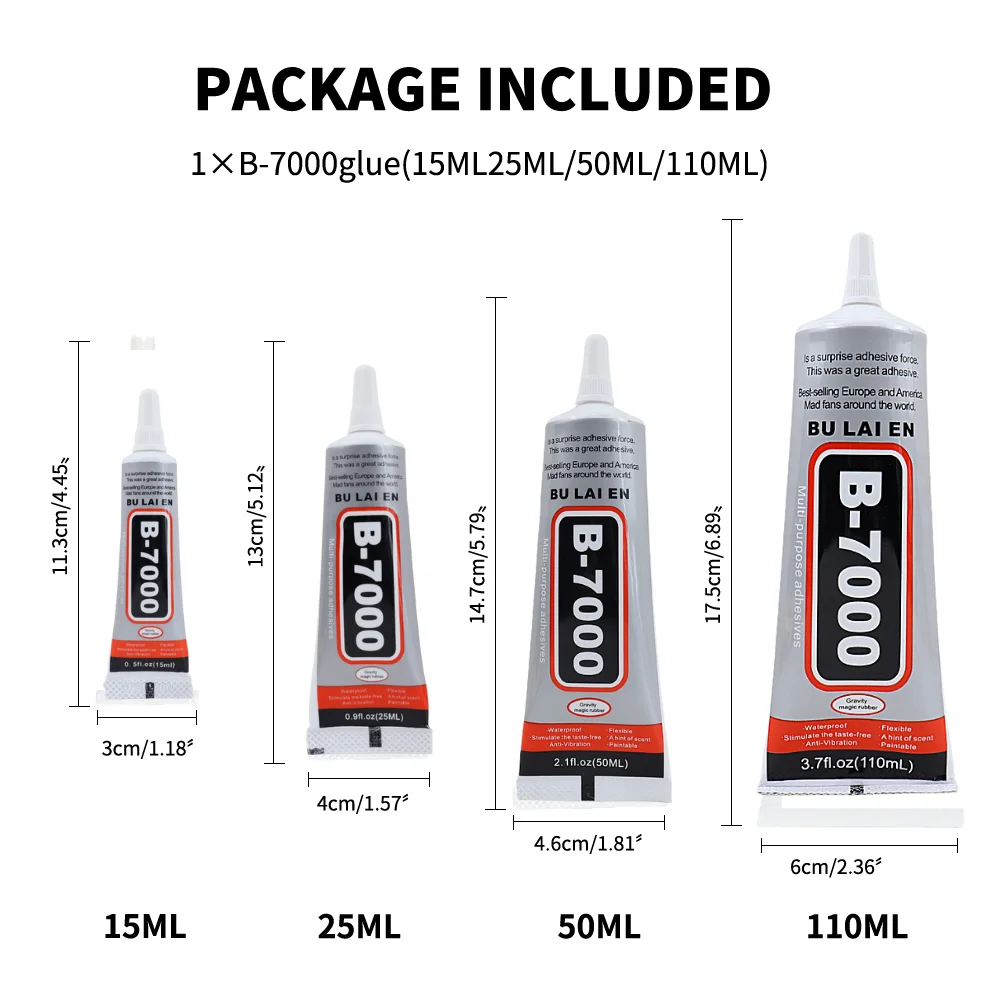 B7000 Contact Phone Repair Adhesive T7000 Frame Battery Cover Glass Repair Glue 15ML 25ML 50ML 110ML