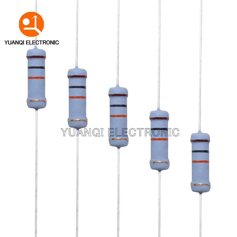 20pcs 2W Metal Oxide Film Resistor 5% 1R-10M 10R 100R 240R 470R 1K 2.2K 10K 24K 47K 100K 220K 1M 10 220 470 ohm Carbon Film