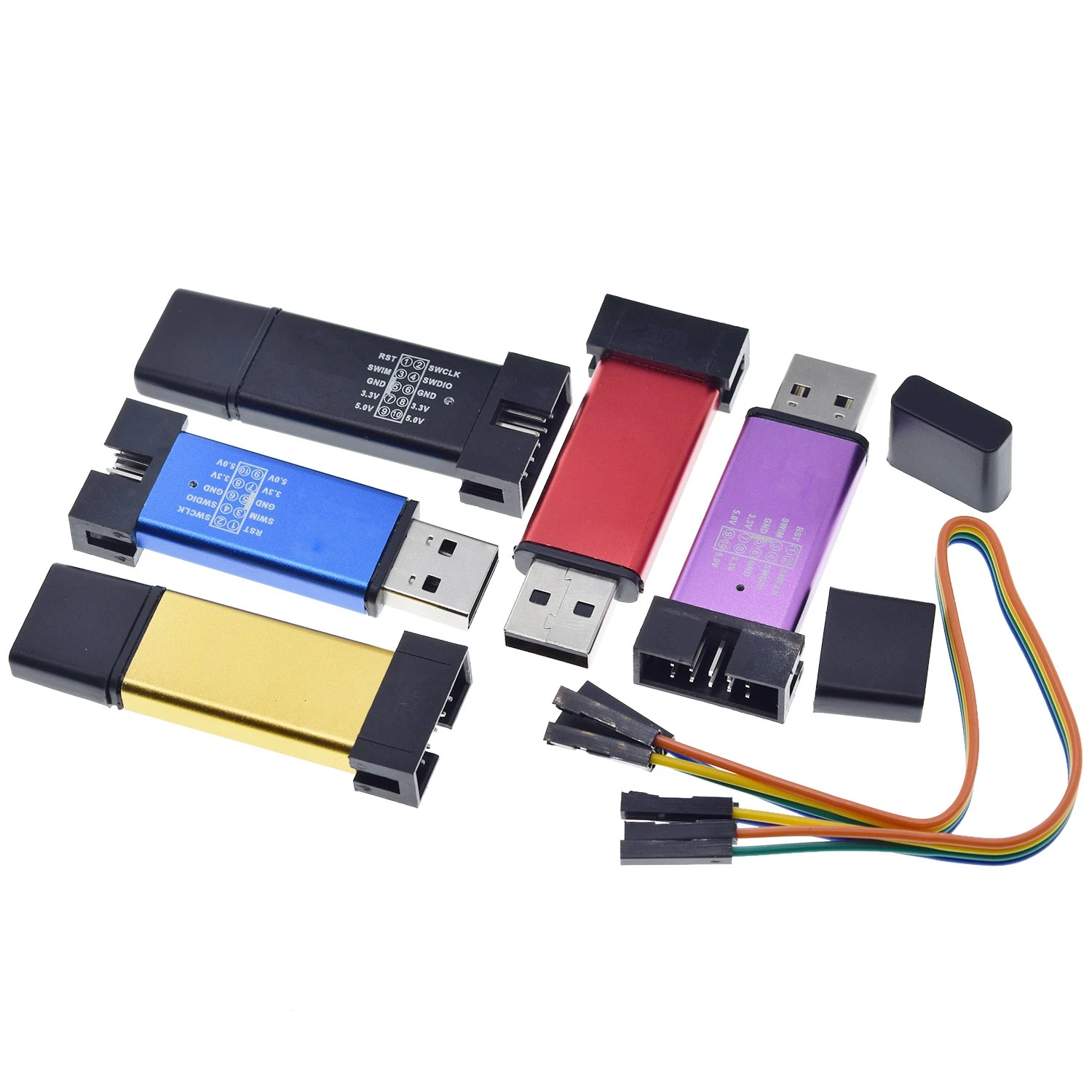 TZT 1/5PCS ST LINK Stlink ST-Link V2 Mini STM8 STM32 Simulator Download Programmer Programming With Cover A41 for arduino