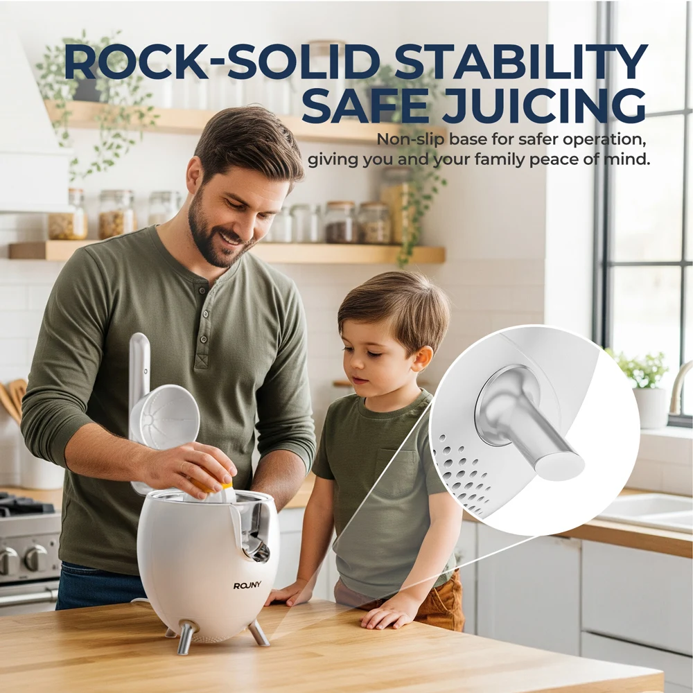 Citrus Juicer, 850W Stainless Steel Orange Lemon Electric Set Juicer, Hard-core Press Juicer, Aluminum Die-casting Handle