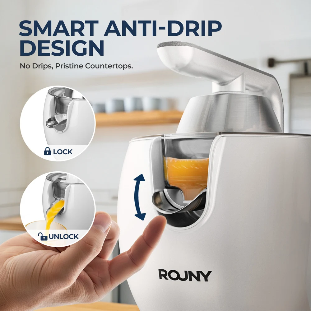 Citrus Juicer, 850W Stainless Steel Orange Lemon Electric Set Juicer, Hard-core Press Juicer, Aluminum Die-casting Handle