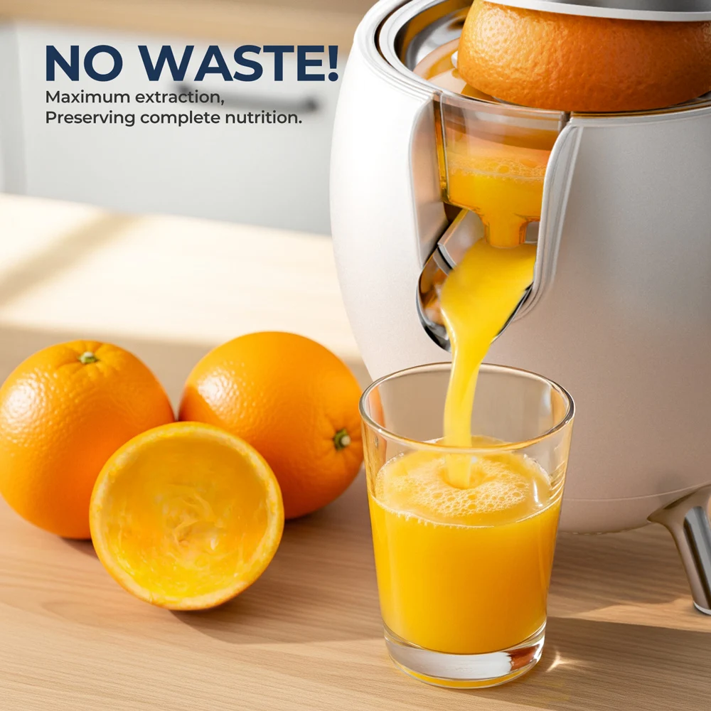 Citrus Juicer, 850W Stainless Steel Orange Lemon Electric Set Juicer, Hard-core Press Juicer, Aluminum Die-casting Handle
