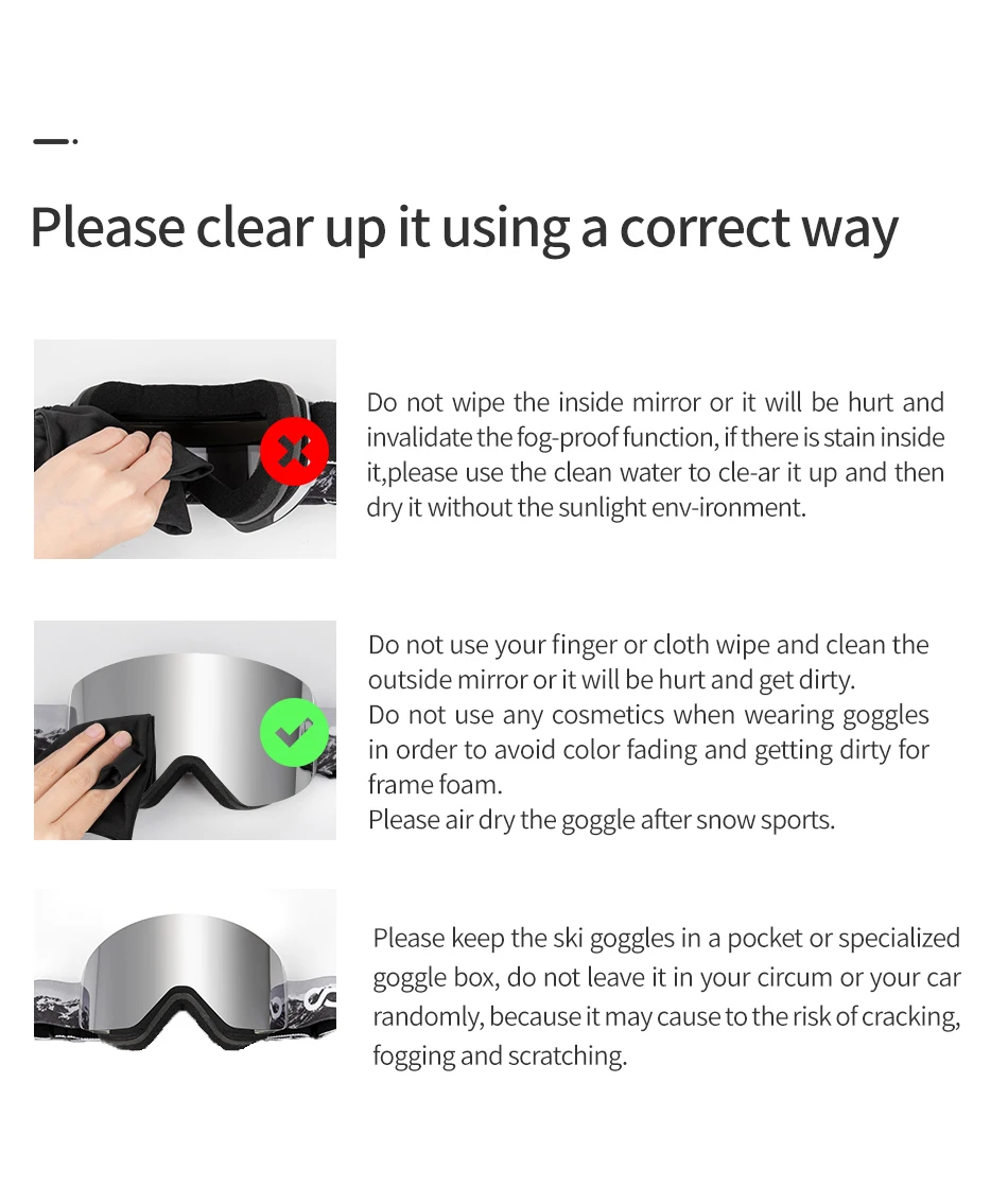 COPOZZ Professional Winter Ski Goggles Magnetic Quick-Change Double Layers Anti-Fog Snowboard Goggles Men Women Ski Equipment