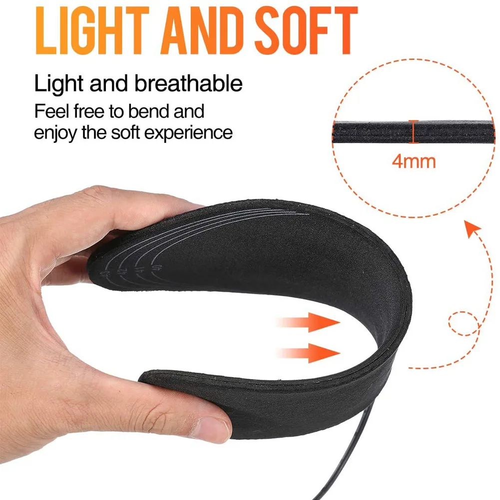 USB Heated Shoe Insoles Size 35-46 DIY Customizable Electric Heated Shoes Pad for Outdoor Skiing Winter Foot Warmers