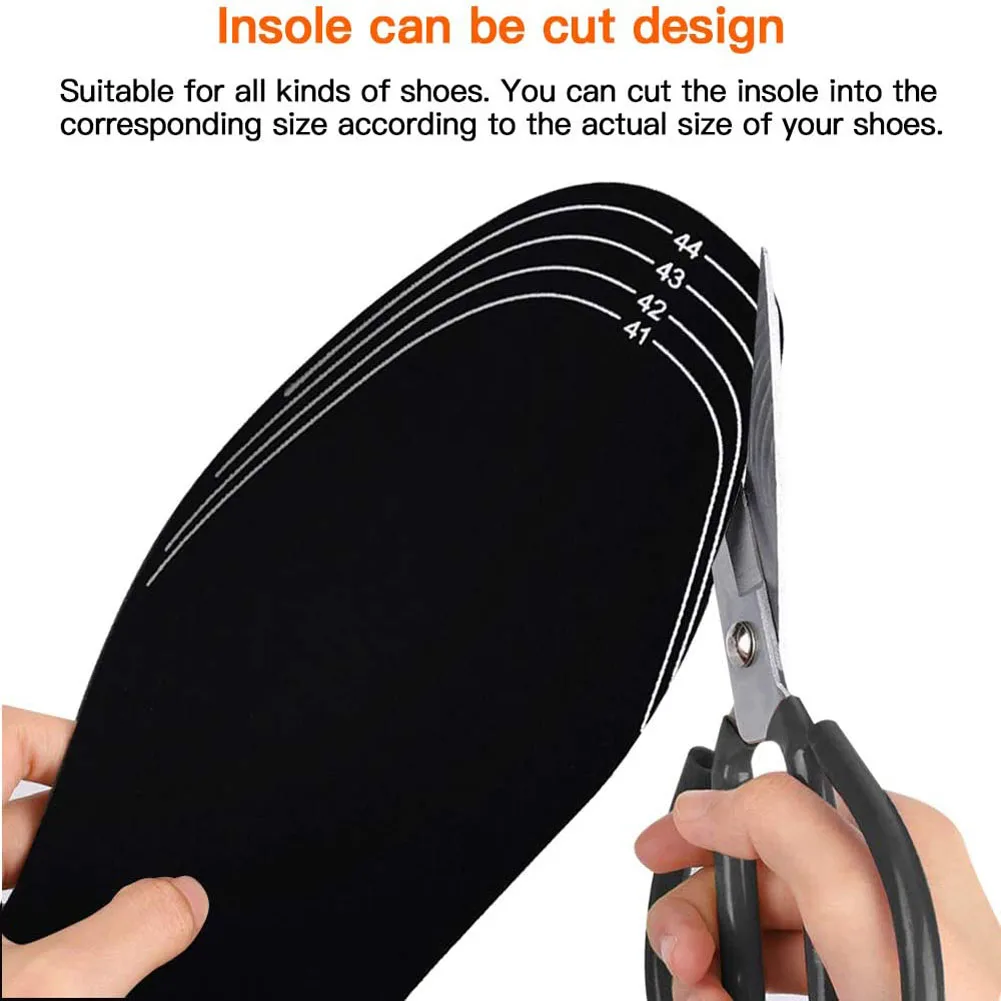 USB Heated Shoe Insoles Size 35-46 DIY Customizable Electric Heated Shoes Pad for Outdoor Skiing Winter Foot Warmers
