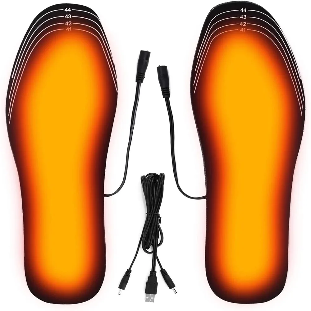 USB Heated Shoe Insoles Size 35-46 DIY Customizable Electric Heated Shoes Pad for Outdoor Skiing Winter Foot Warmers