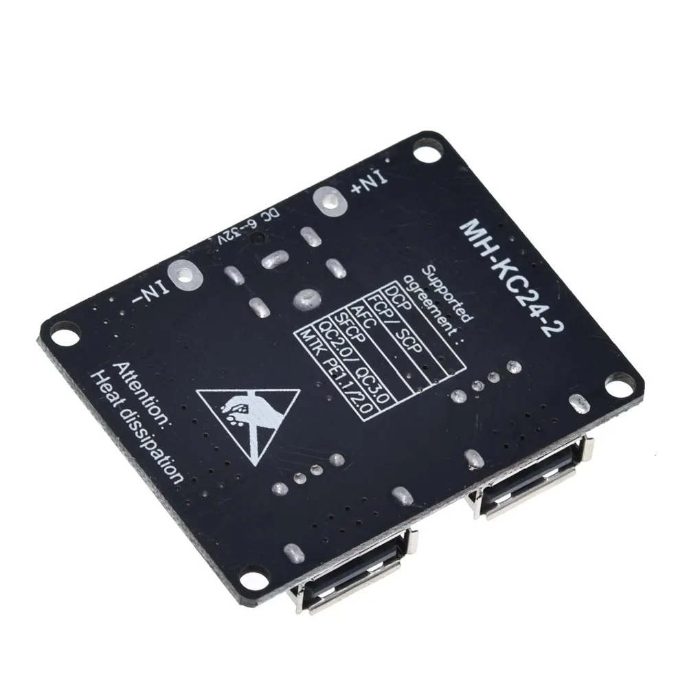 TZT USB QC3.0 QC2.0 USB DC-DC Buck Converter Charging Step Down Module 6-32V 9V 12V 24V to Fast Quick Charger Circuit Board 5V