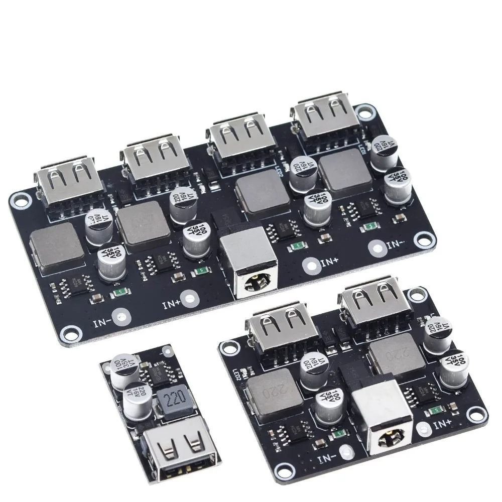 TZT USB QC3.0 QC2.0 USB DC-DC Buck Converter Charging Step Down Module 6-32V 9V 12V 24V to Fast Quick Charger Circuit Board 5V