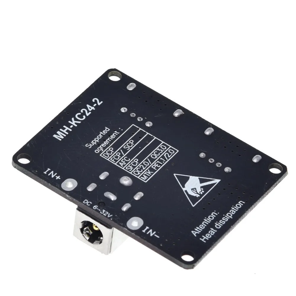 TZT USB QC3.0 QC2.0 USB DC-DC Buck Converter Charging Step Down Module 6-32V 9V 12V 24V to Fast Quick Charger Circuit Board 5V