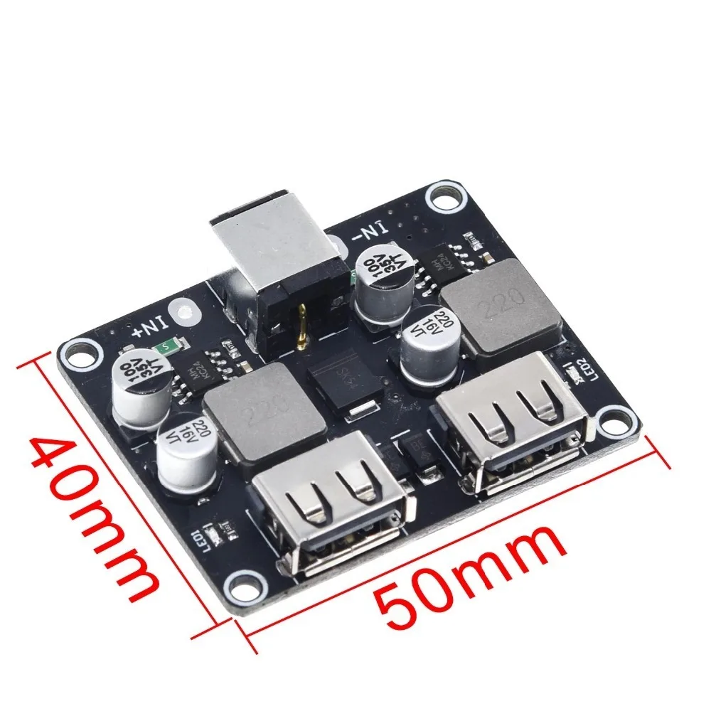 TZT USB QC3.0 QC2.0 USB DC-DC Buck Converter Charging Step Down Module 6-32V 9V 12V 24V to Fast Quick Charger Circuit Board 5V