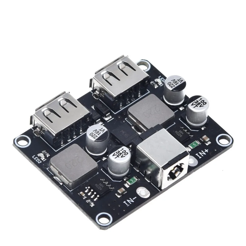 TZT USB QC3.0 QC2.0 USB DC-DC Buck Converter Charging Step Down Module 6-32V 9V 12V 24V to Fast Quick Charger Circuit Board 5V