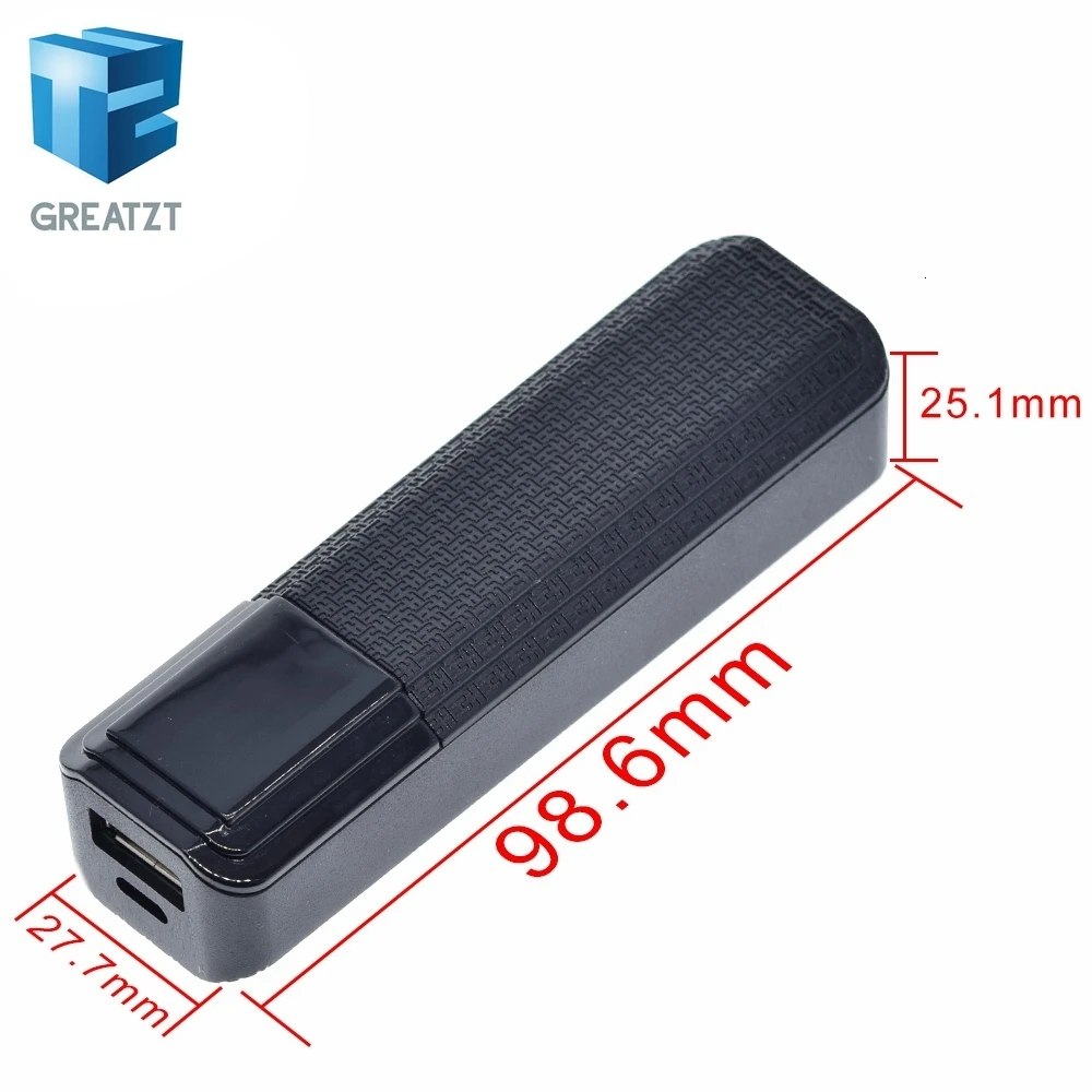 GREATZT New 1 x 18650 Portable Mobile USB Power Bank Charger Pack Box Battery Case For DIY