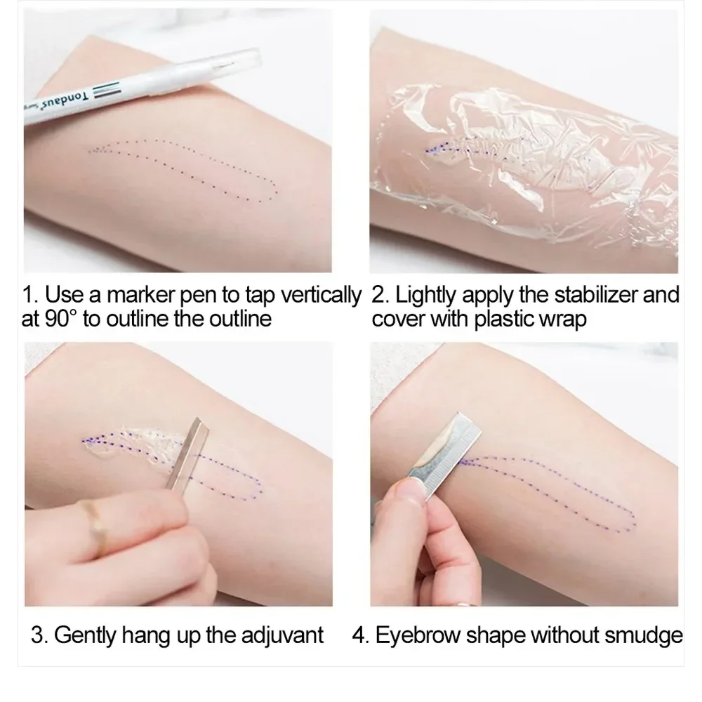 10Pcs Disposable Sterilized Package With Ruler Medical Surgery Permanent Makeup Body Tattoo Piercing Scribe Skin Marker Pen