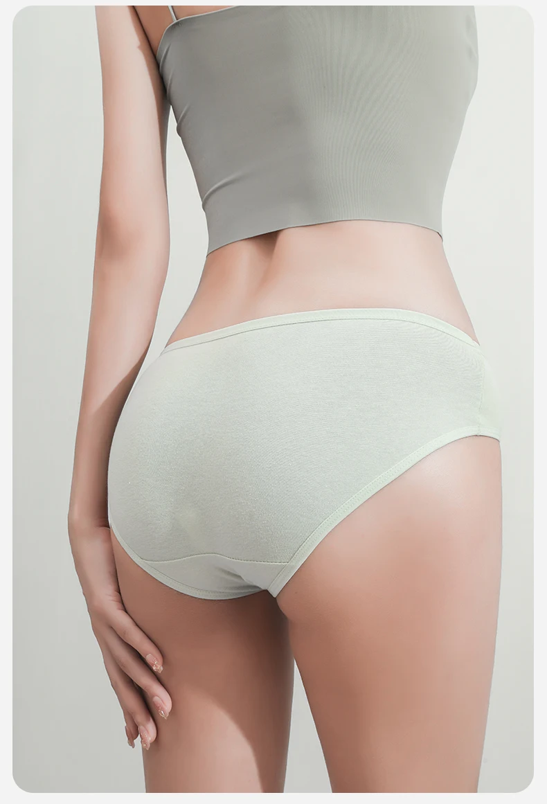7Pcs Week Pants Cotton Women Panties Breathable Solid Underwear Cute Girls Briefs Soft Underpants Sexy Low Waist Female Lingerie