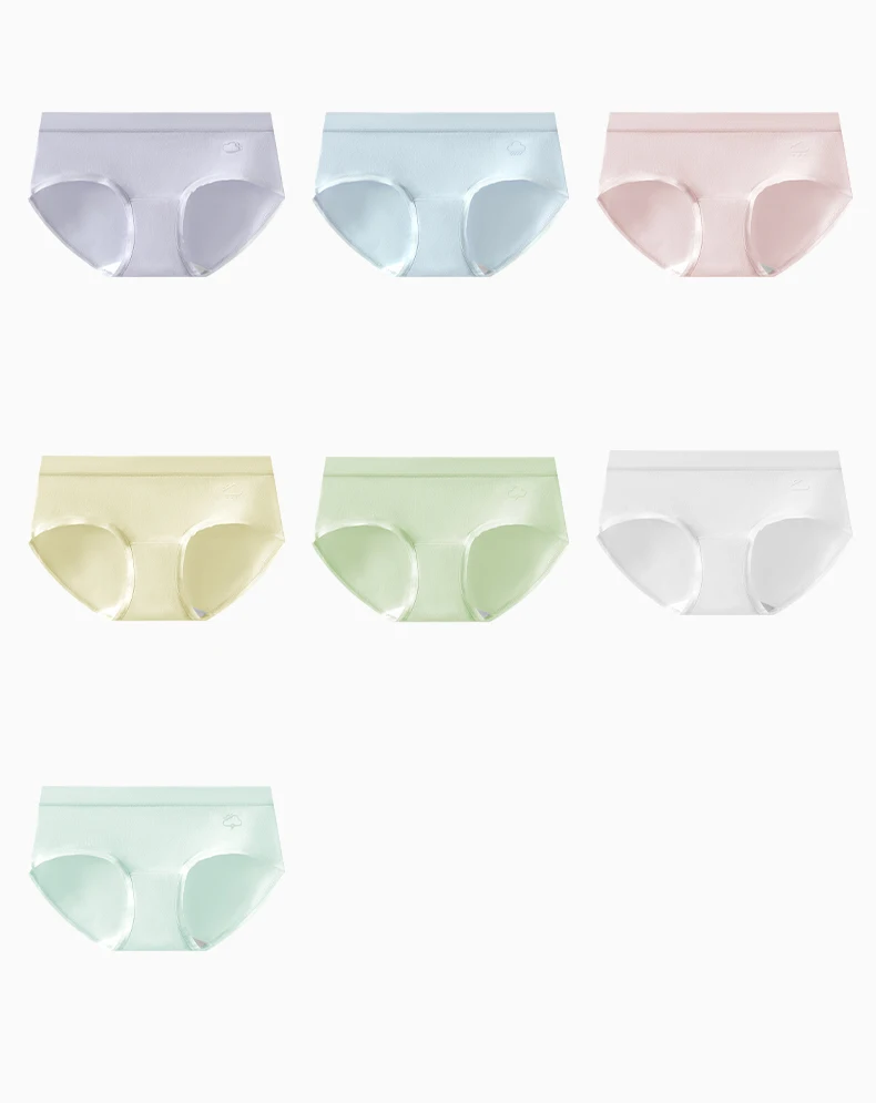 7Pcs Week Pants Cotton Women Panties Breathable Solid Underwear Cute Girls Briefs Soft Underpants Sexy Low Waist Female Lingerie