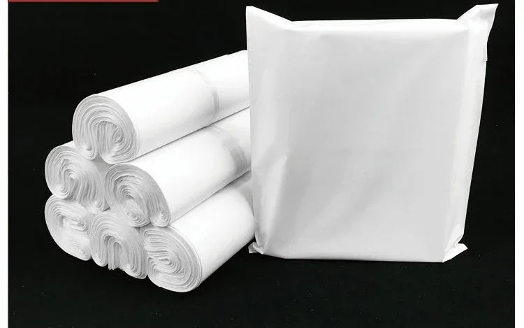 50pcs Solid White Poly Shipping Bag Mailers Mail Courier Bag PE Plastic Express Envelope Storage Bags Self Seal Packing Pouch