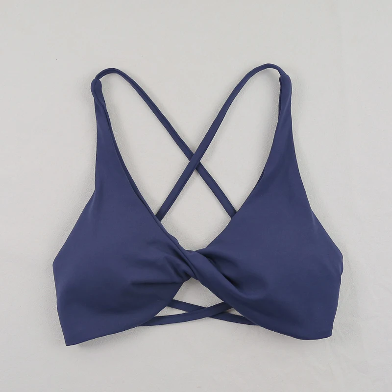 Sexy Slim Shoulder Straps Somfortable High Stretch Sports Underwear Gym Workout Breathable Detachable Yoga Bra
