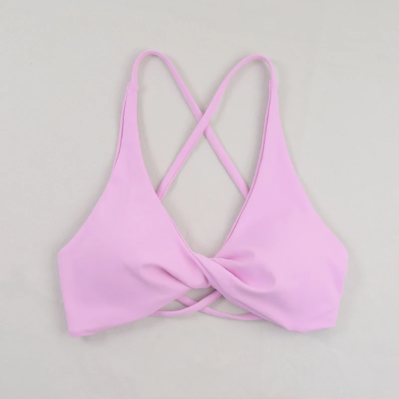 Sexy Slim Shoulder Straps Somfortable High Stretch Sports Underwear Gym Workout Breathable Detachable Yoga Bra