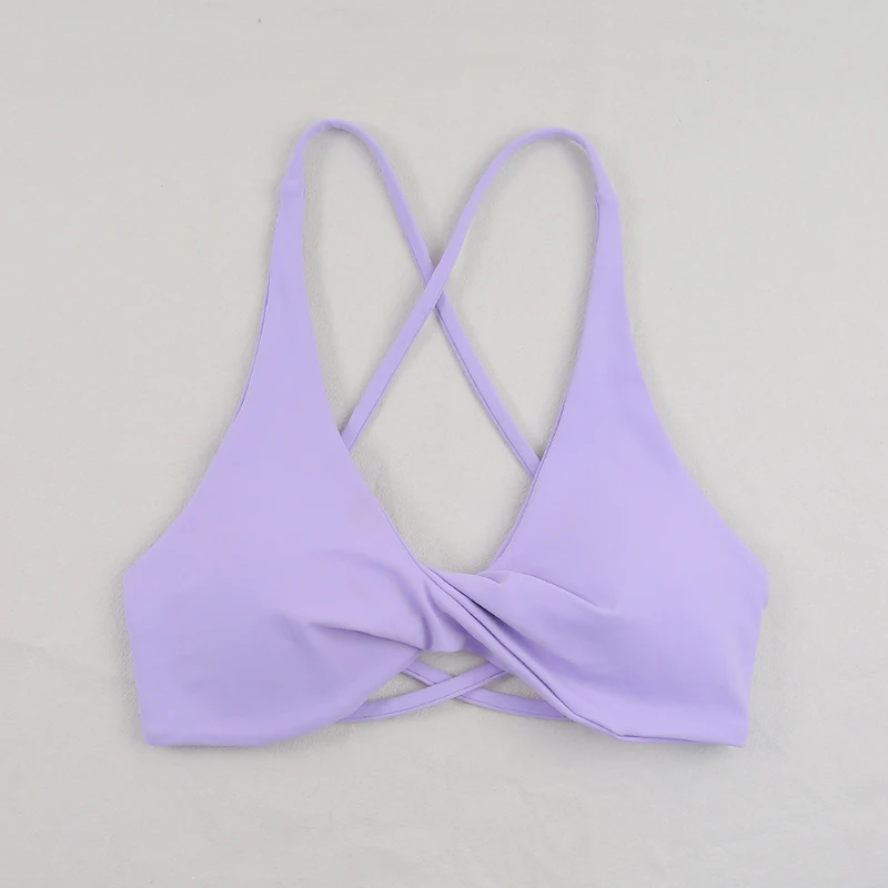 Sexy Slim Shoulder Straps Somfortable High Stretch Sports Underwear Gym Workout Breathable Detachable Yoga Bra