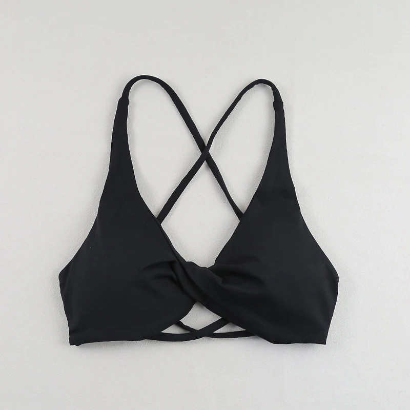 Sexy Slim Shoulder Straps Somfortable High Stretch Sports Underwear Gym Workout Breathable Detachable Yoga Bra