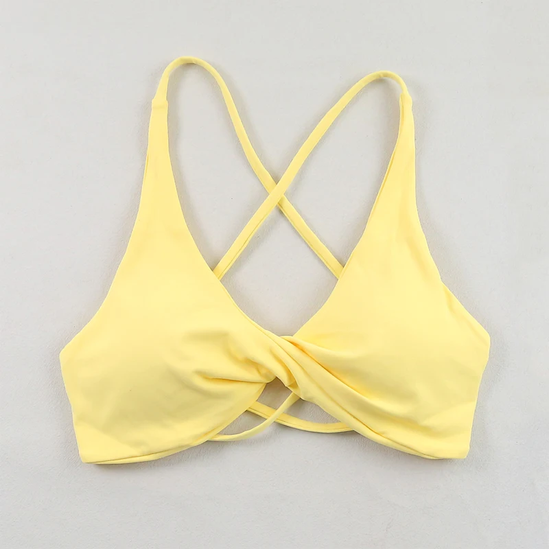 Sexy Slim Shoulder Straps Somfortable High Stretch Sports Underwear Gym Workout Breathable Detachable Yoga Bra