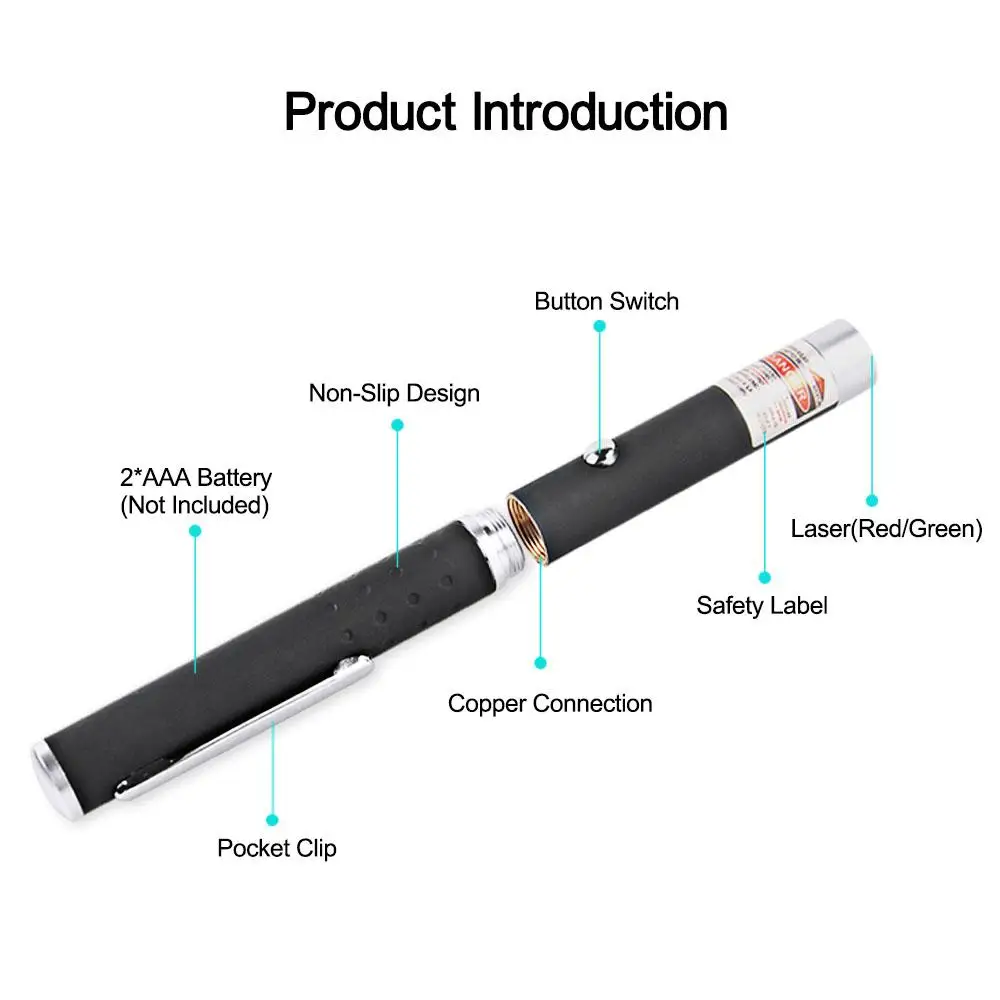 (Do not provide batteries)Cat Keychain Fun Green Light Portable Laser pointer LED Training Torch Pet Cat Tickle Toy