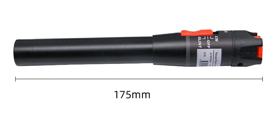 ONTi 10mW Visual Fault Locator Fiber Optic Cable Tester 30mw Red Laser Light 5-30KM Pen Type Visual Fault Locator SC/FC/ST