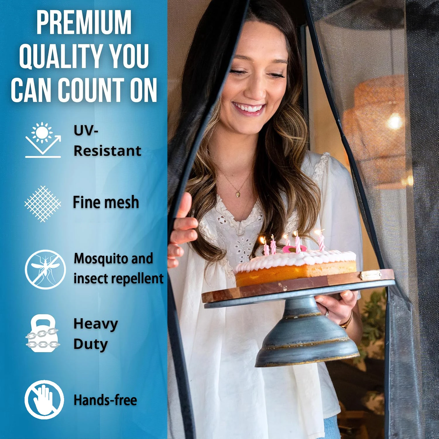 Magnetic screen door, hands-free mesh curtain, child and pet friendly, heavy-duty mosquito net, easy to install，Auto-Close