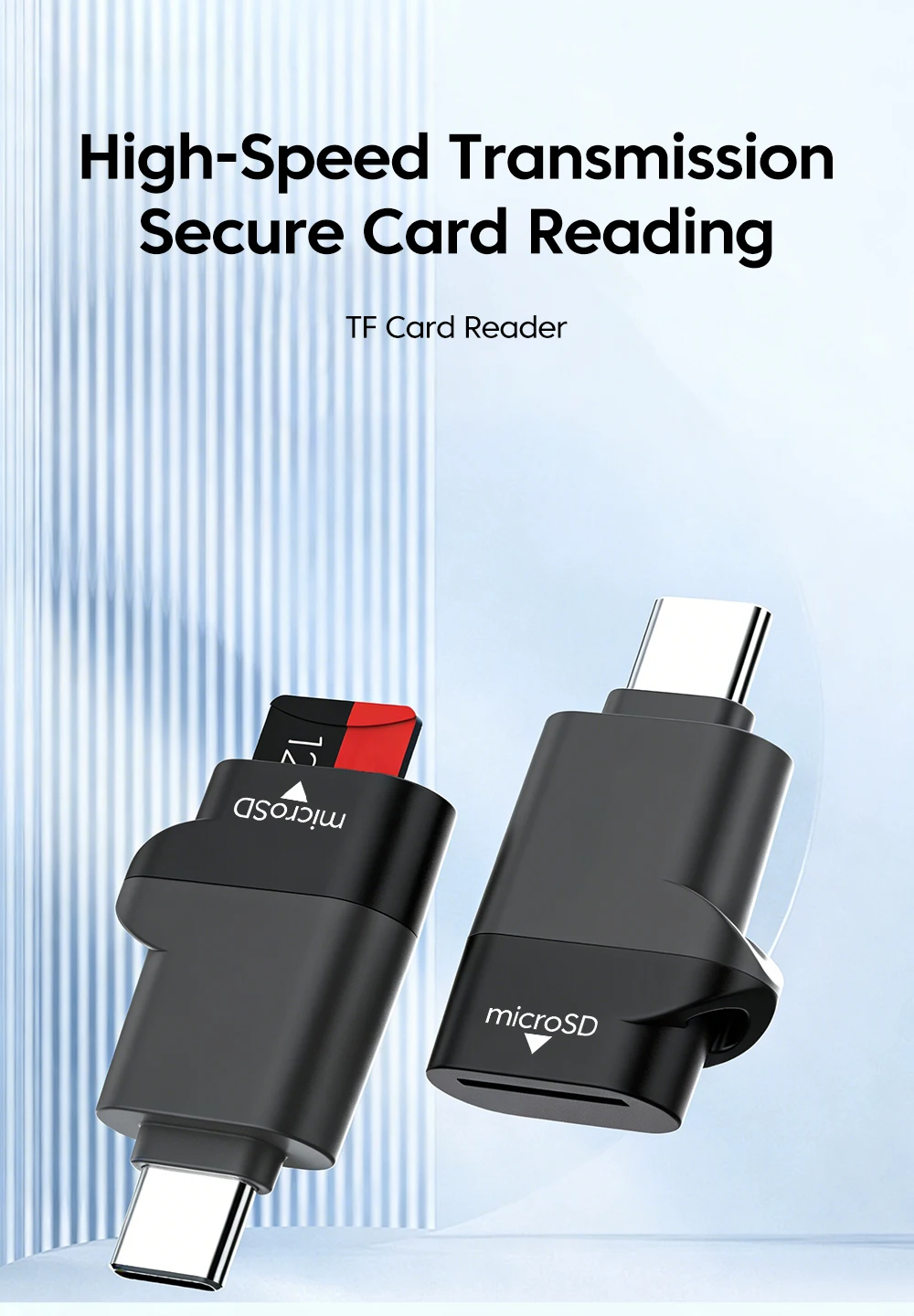 Type-C 3.0 Mini TF Card Reader External Storage Memory Card Adapter For iPhone 17 16 Laptop MacBook USB C 3.0 2.0 TF Cardreader