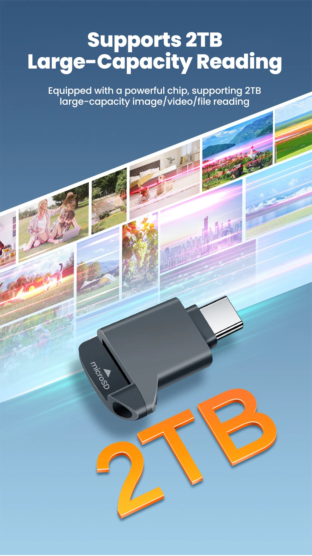 Type-C 3.0 Mini TF Card Reader External Storage Memory Card Adapter For iPhone 17 16 Laptop MacBook USB C 3.0 2.0 TF Cardreader