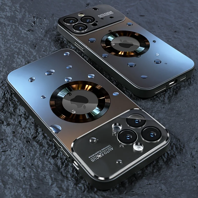 New Luxury Glass Camera for Magesafe Magnetic Wireless Charge Case for IPhone 17 13 12 11 Pro Max 16 15 14 Plus Shockproof Cover