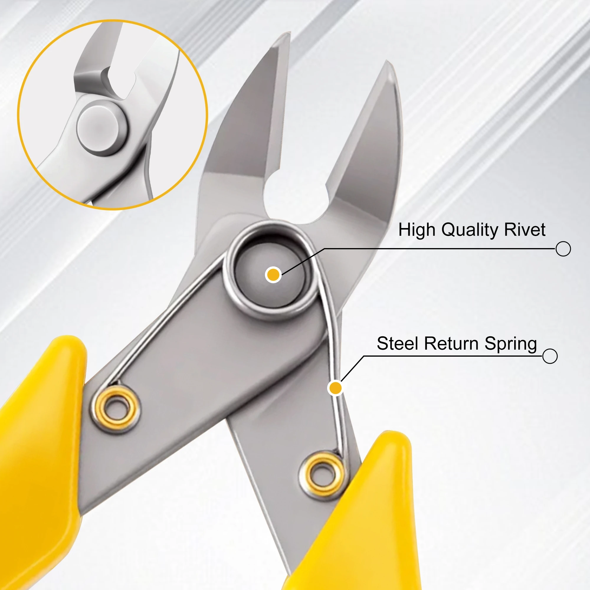 Bomurphy Wire Cutting Tool with Spring – Flush Cutters for Jewelry Making, Toy Models, Electronics, Craft Wire,