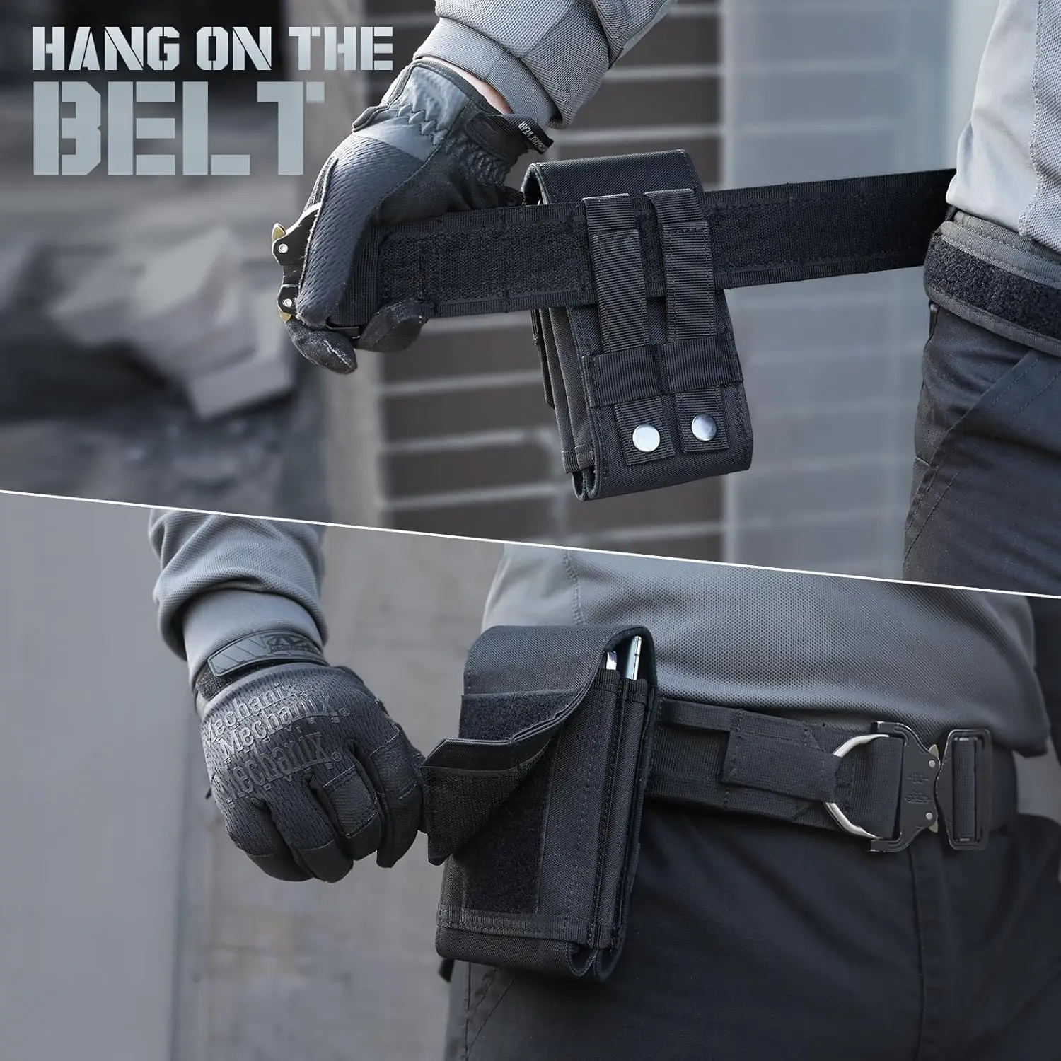 Double Molle Laser Cell Phone Pouch Tactical Belt EDC Pouch Holder Waist Accessories Bag Outdoor Camping Mobile Phone Pack Bag