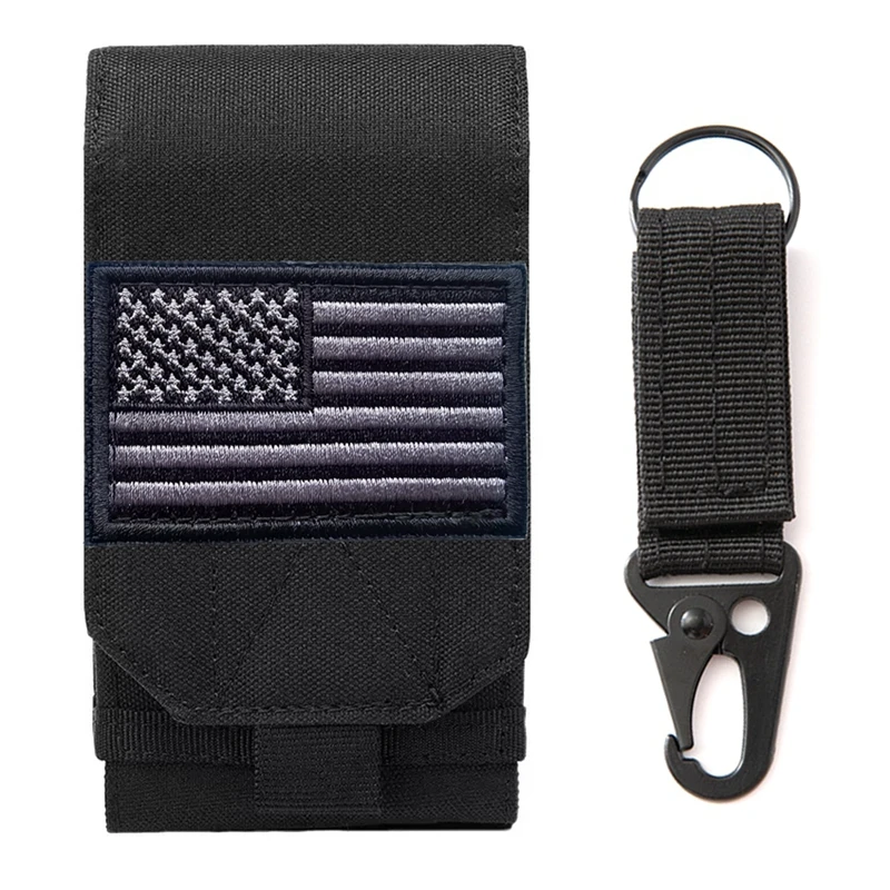 Double Molle Laser Cell Phone Pouch Tactical Belt EDC Pouch Holder Waist Accessories Bag Outdoor Camping Mobile Phone Pack Bag