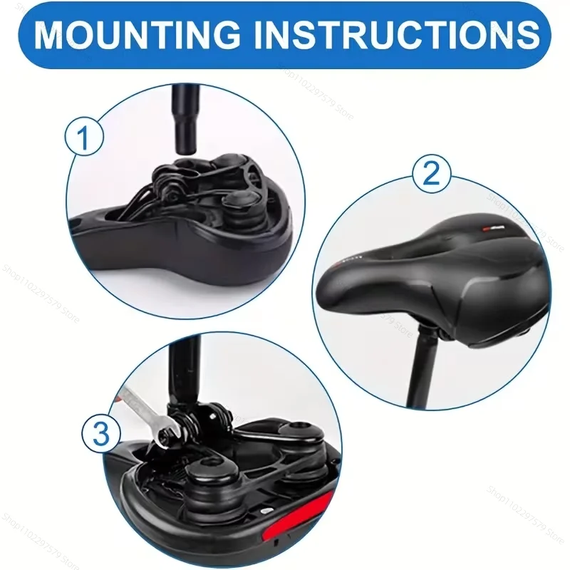 Women's Men's Dual Shock Absorbing Bike Seat, Comfortable Thickened Super Soft Mountain Bike Seat, Universal Bicycle Accessories