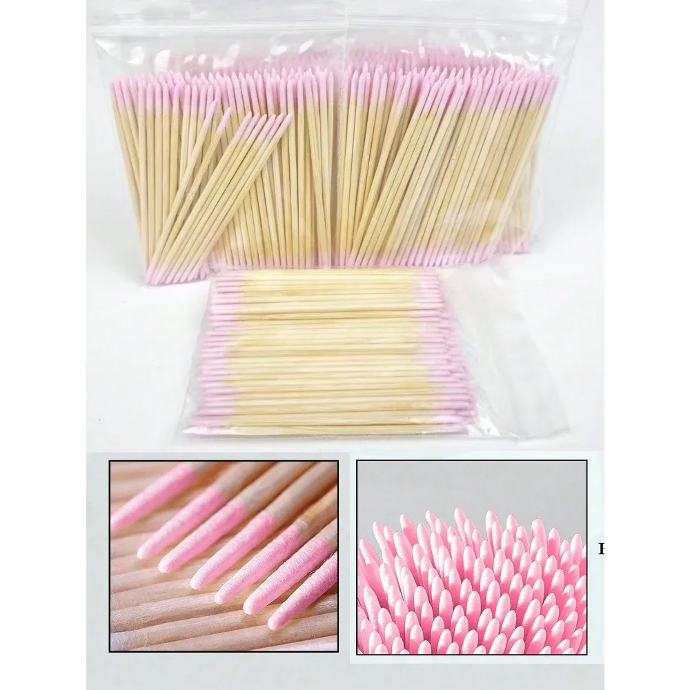 100/300/500/700/900Pcs Double Tip Headed Cotton Swabs ,For Tattooed Eyebrows Beauty Makeup Tools For Wiping, Nail Polish Wiping
