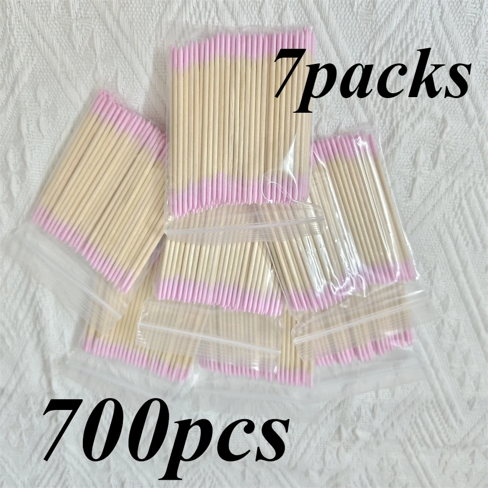 100/300/500/700/900Pcs Double Tip Headed Cotton Swabs ,For Tattooed Eyebrows Beauty Makeup Tools For Wiping, Nail Polish Wiping