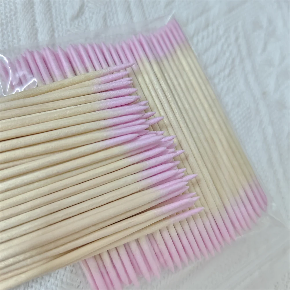 100/300/500/700/900Pcs Double Tip Headed Cotton Swabs ,For Tattooed Eyebrows Beauty Makeup Tools For Wiping, Nail Polish Wiping