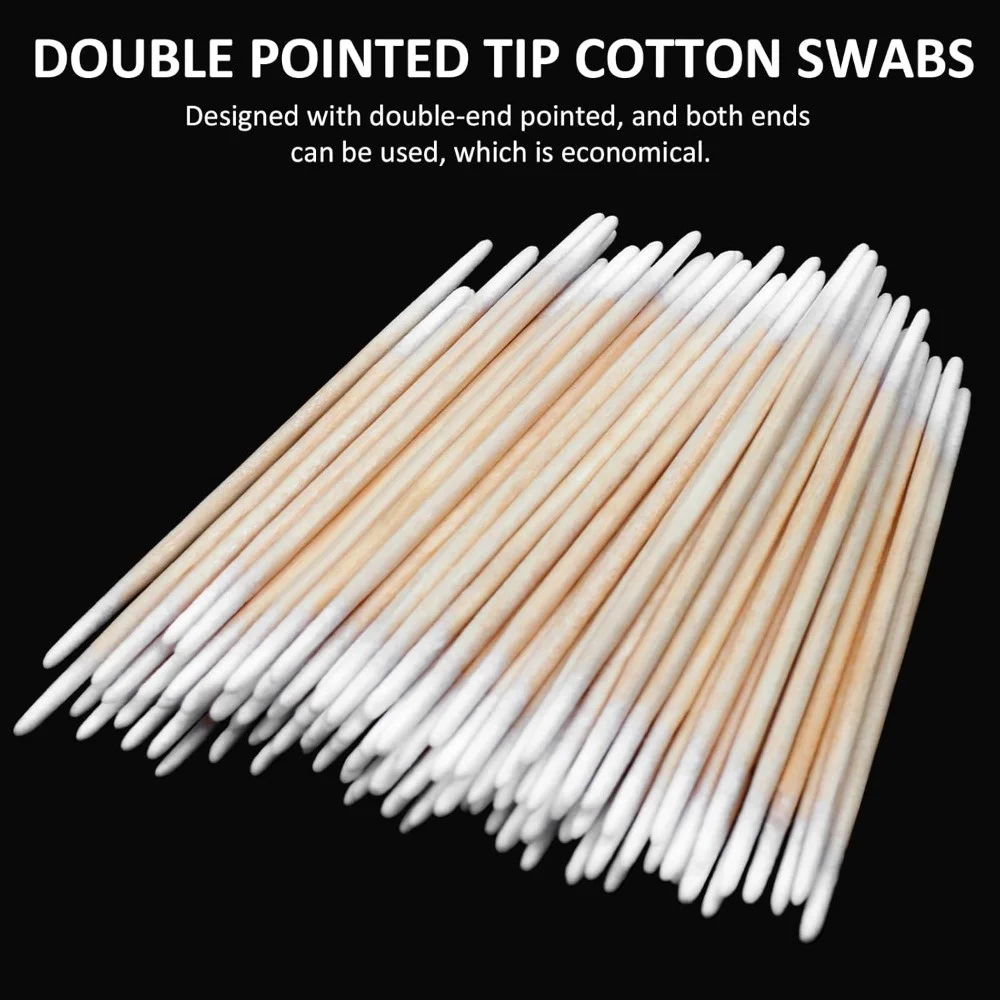 100/300/500/700/900Pcs Double Tip Headed Cotton Swabs ,For Tattooed Eyebrows Beauty Makeup Tools For Wiping, Nail Polish Wiping