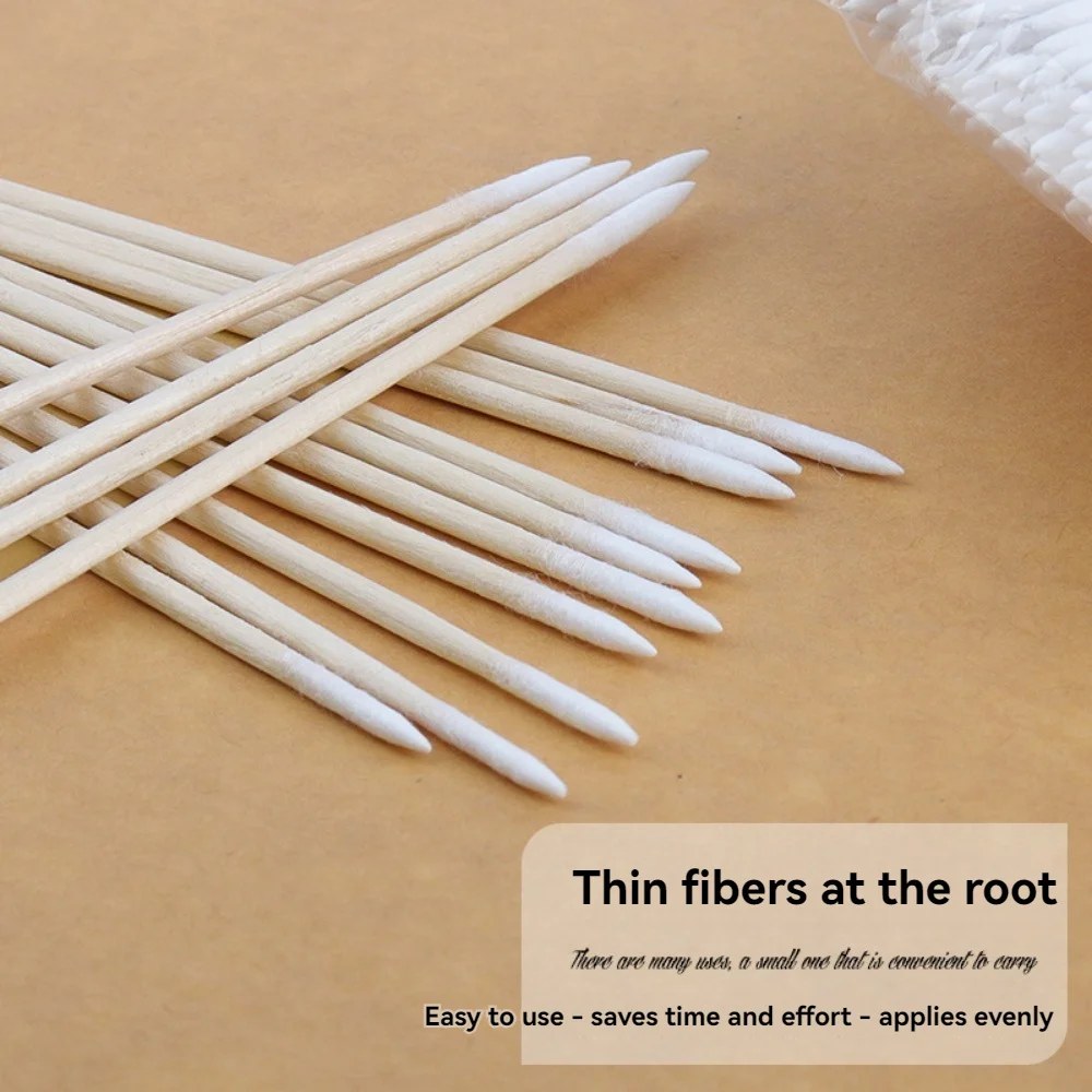 100/300/500/700/900Pcs Double Tip Headed Cotton Swabs ,For Tattooed Eyebrows Beauty Makeup Tools For Wiping, Nail Polish Wiping
