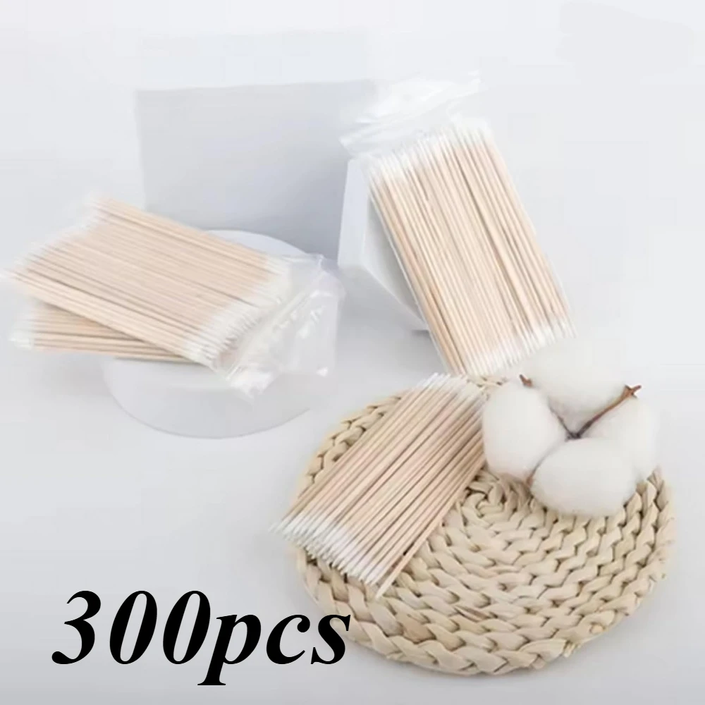 100/300/500/700/900Pcs Double Tip Headed Cotton Swabs ,For Tattooed Eyebrows Beauty Makeup Tools For Wiping, Nail Polish Wiping