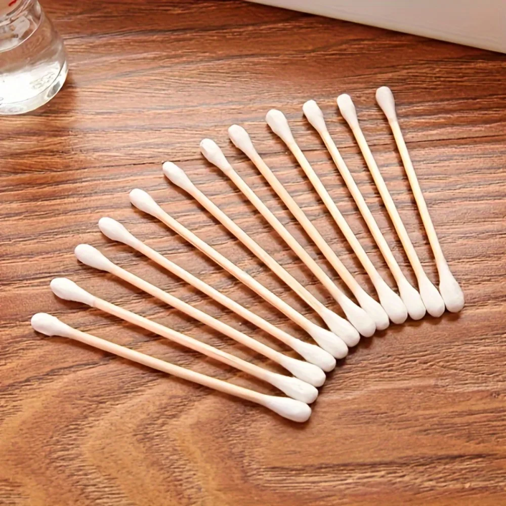 100/300/500/700/900Pcs Double Tip Headed Cotton Swabs ,For Tattooed Eyebrows Beauty Makeup Tools For Wiping, Nail Polish Wiping